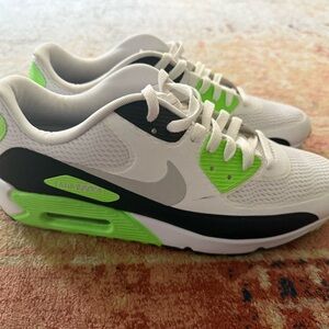 Nike Air Max White and Neon Green Shoes